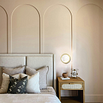 Светодиодное бра круглой формы с металлической рамой золотого цвета Marble Glow варинант исполнения - 2 | Loft Concept в Ульяновске