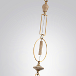 Подвесной светильник с прямоугольными и овальными элементами и акцентом из натурального камня Tectona  варинант исполнения - 6 | Loft Concept в Ульяновске