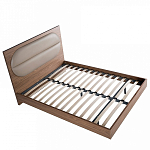 Кровать двуспальная с высоким изголовьем из дерева и подушек из экокожи Modern Look варинант исполнения - 4 | Loft Concept в Ульяновске