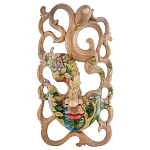 Маска деревянная резная расписная Tropical Paradise варинант исполнения - 4 | Loft Concept в Ульяновске