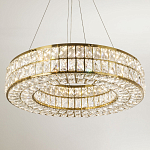 Круглая люстра с хрустальным декором Langlais Crystal Brass Chandelier варинант исполнения - 4 | Loft Concept в Ульяновске