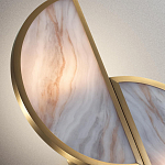 Бра с двумя полукруглыми плафонами из искусственного алебастра в бронзовой оправе Marbella варинант исполнения - 9 | Loft Concept в Ульяновске