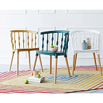 Пластиковый стул на ножках из массива бука Ferret Spiral Green варинант исполнения - 8 | Loft Concept в Ульяновске