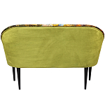 Диван двухместный из натурального бука с цветочным принтом Impressionism in Art варинант исполнения - 2 | Loft Concept в Ульяновске