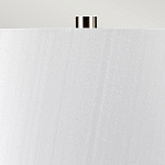 Настольная лампа с круглым фарфоровым основанием ручной работы с покрытием глазурью и белым абажуром из искусственного шелка Elstead Lighting варинант исполнения - 3 | Loft Concept в Ульяновске