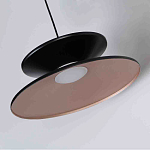 Бра черного цвета с двойным абажуром в форме конусов Obsidian Touch варинант исполнения - 2 | Loft Concept в Ульяновске