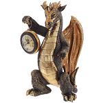 Часы в виде дракона Dragon Gold Mask with Clock варинант исполнения - 1 | Loft Concept в Ульяновске