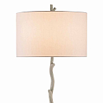 Торшер с цилиндрическим тканевым абажуром на каркасе в виде тонкого дерева Gray Branch варинант исполнения - 1 | Loft Concept в Ульяновске