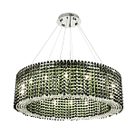Круглая люстра с хрустальными подвесками Crystal Art Chrome Green Chandelier 12 варинант исполнения - 1 | Loft Concept в Ульяновске