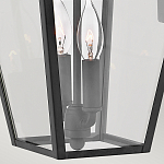 Настенный фонарь черного цвета с прозрачным стеклянным плафоном трапециевидной формы Hinkley варинант исполнения - 4 | Loft Concept в Ульяновске