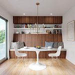 Люстра с 6-ю лампами на тонких изогнутых рожках в современном стиле Feiss варинант исполнения - 7 | Loft Concept в Ульяновске