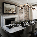 Обои ручная роспись Distant Bamboo Special Colourway on Lead Grey dyed silk варинант исполнения - 1 | Loft Concept в Ульяновске