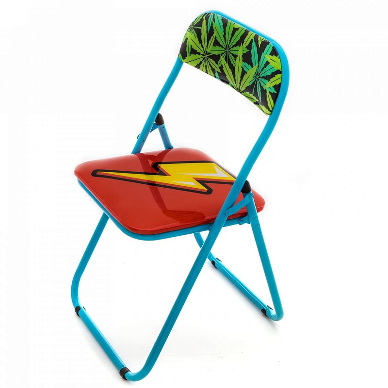 Стул Seletti Folding Chair Flash Мульти Голубой в Ульяновске | Loft Concept 