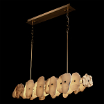 Подвесной светильник с фигурными элементами из белого алебастра Cryptocrystalline Stone варинант исполнения - 6 | Loft Concept в Ульяновске