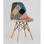 Пластиковый стул на ножках из массива бука Eames Пэчворк варинант исполнения - 1 | Loft Concept в Ульяновске