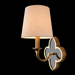 Бра с белым текстильным абажуром и фигурным основанием с зеркальной вставкой Vitorino варинант исполнения - 2 | Loft Concept в Ульяновске