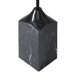 Кофейный столик с круглой столешницей и мраморным основанием Steel Reliability варинант исполнения - 3 | Loft Concept в Ульяновске