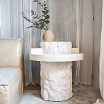 Дизайнерский журнальный стол цилиндрической формы фактурный Mylepen варинант исполнения - 2 | Loft Concept в Ульяновске