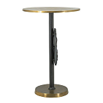Столик приставной с абстрактным основанием и акцентом в виде золотистого диска Heavenly Space варинант исполнения - 4 | Loft Concept в Ульяновске