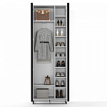 Двухдверный шкаф белого цвета Strict Lines варинант исполнения - 4 | Loft Concept в Ульяновске